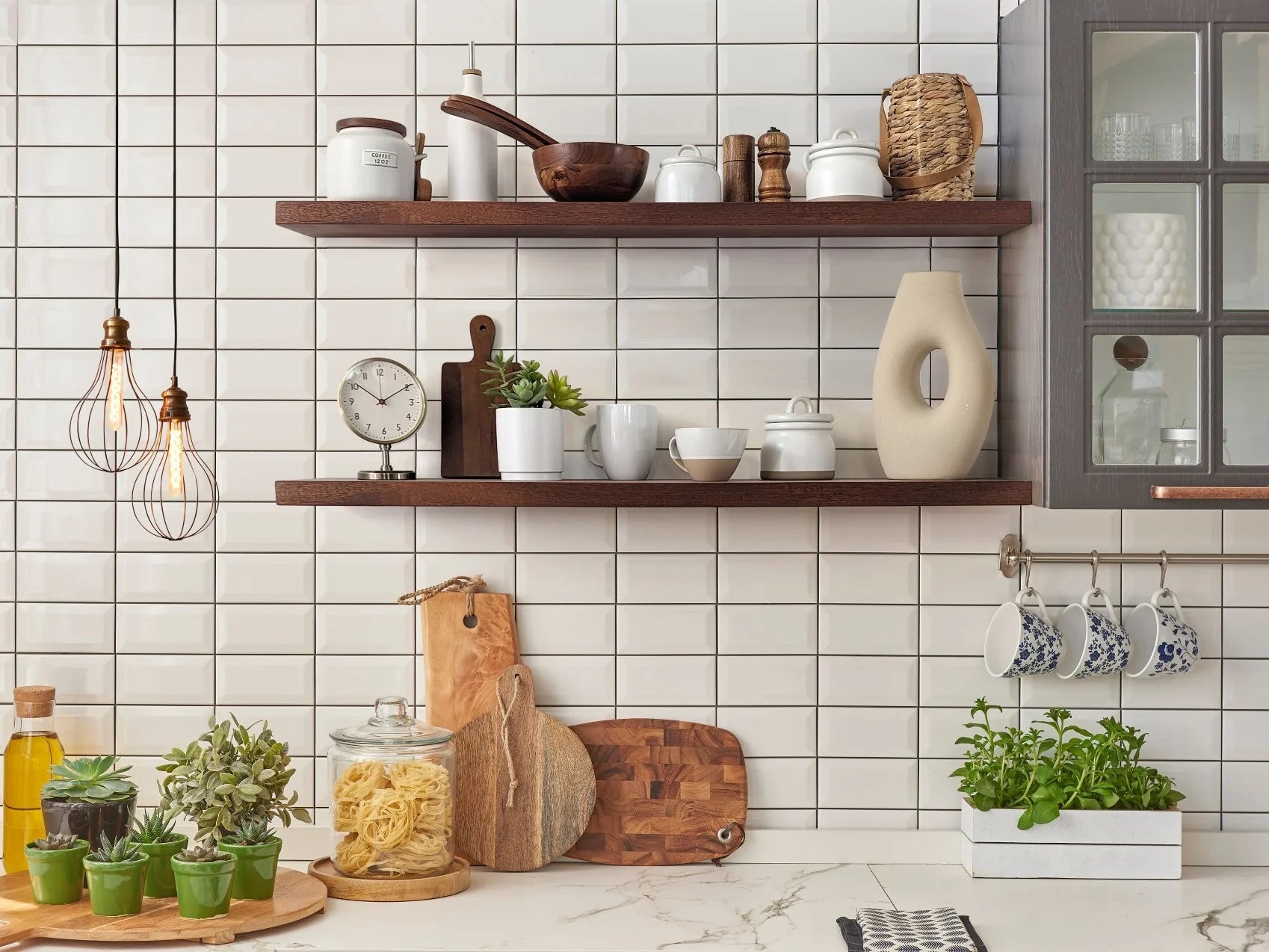 Thick Mahogany Floating Shelf