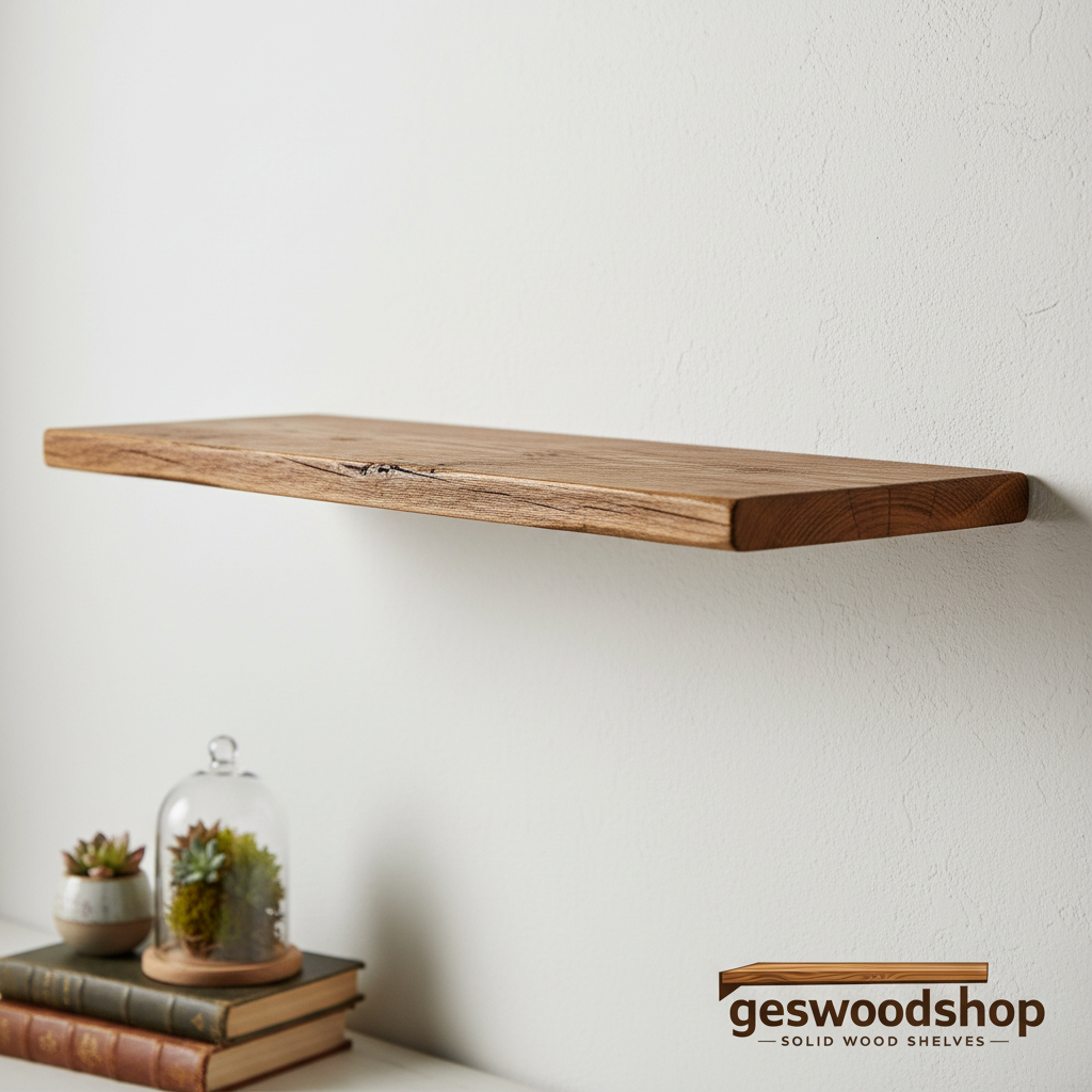 Rustic Floating Wood Shelf by G's Woodshop